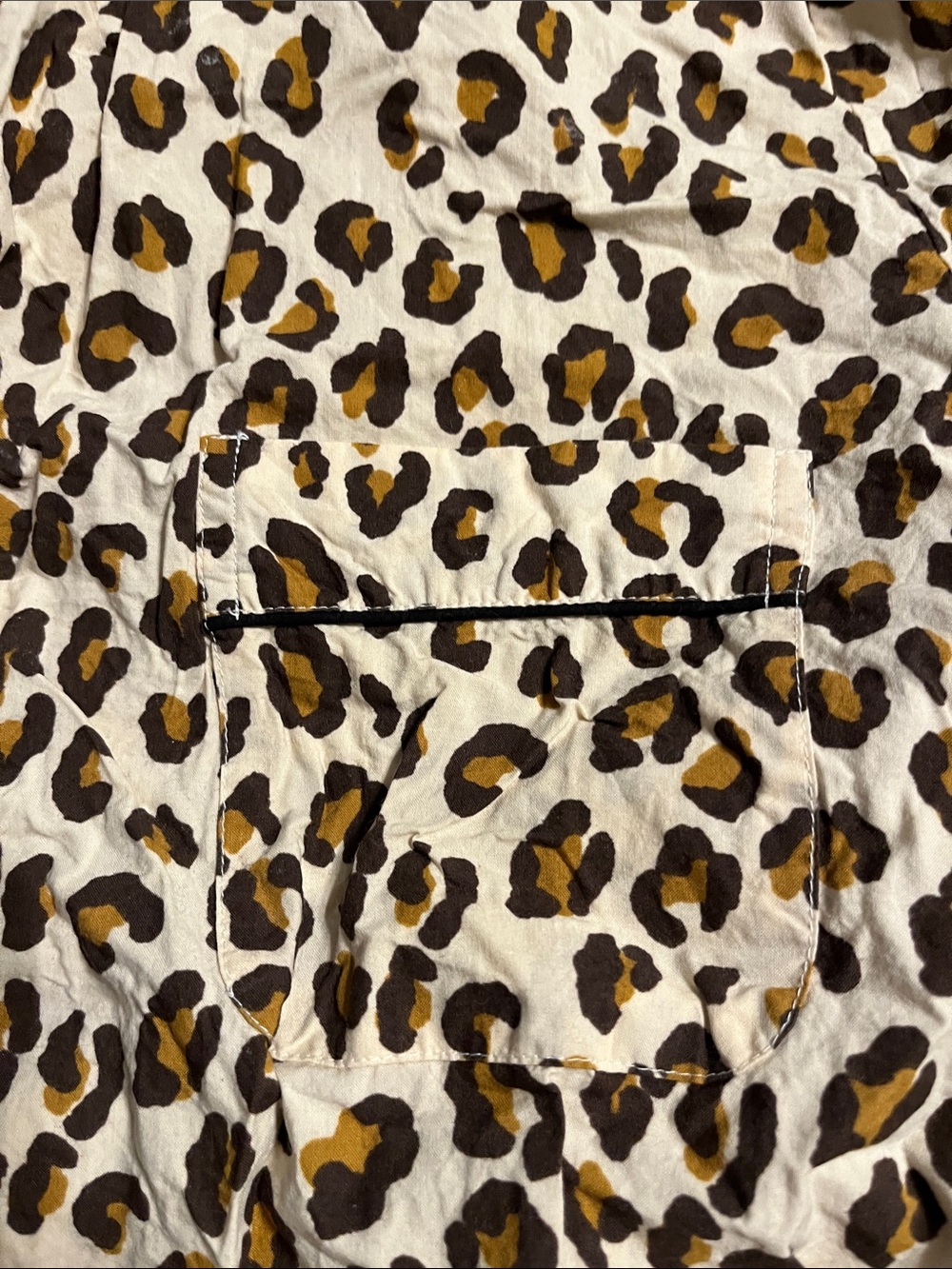 Printfresh Leopard Print Pajama Set - Cream & Brown - Picture 3 of 5